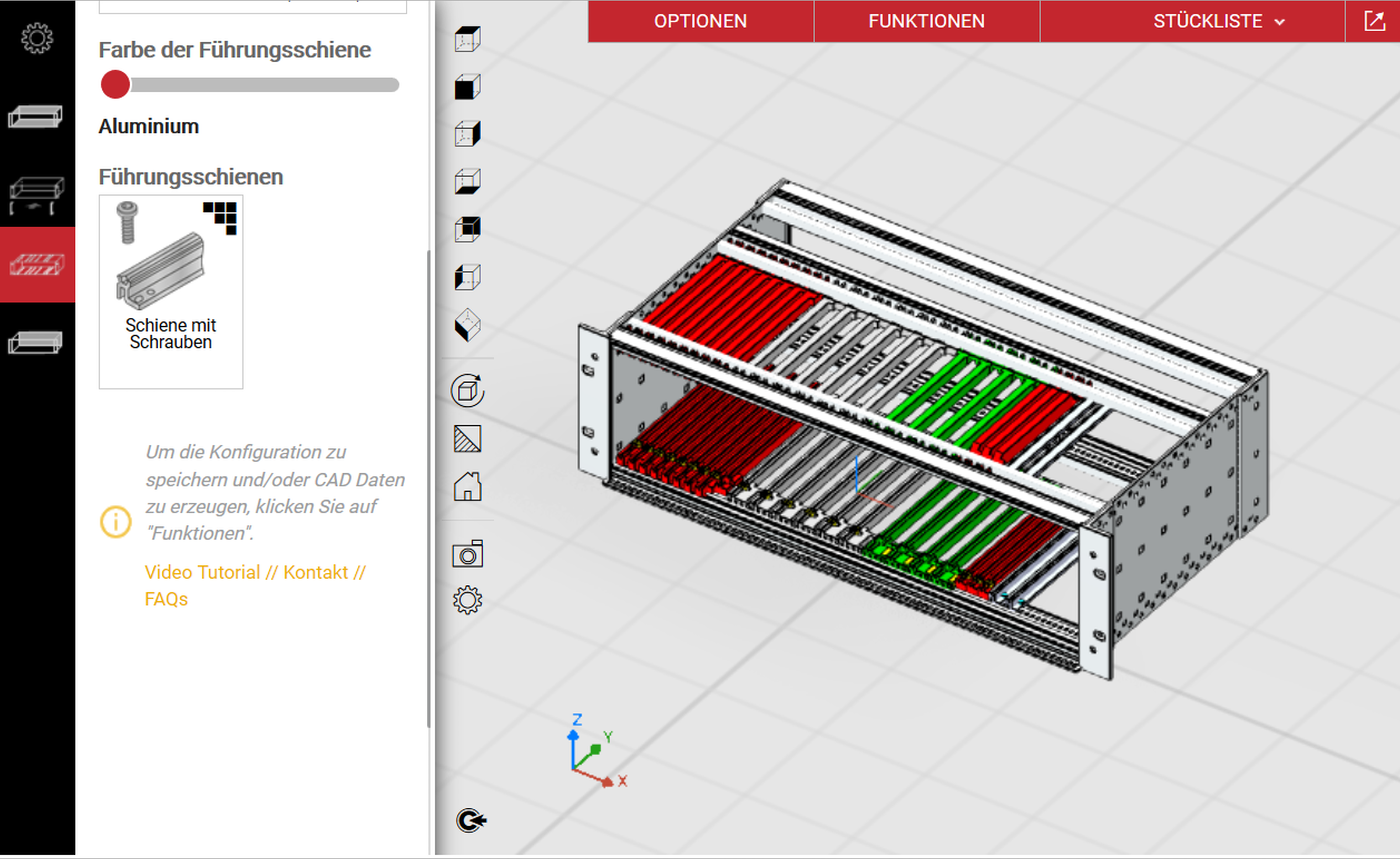 subrack configurator